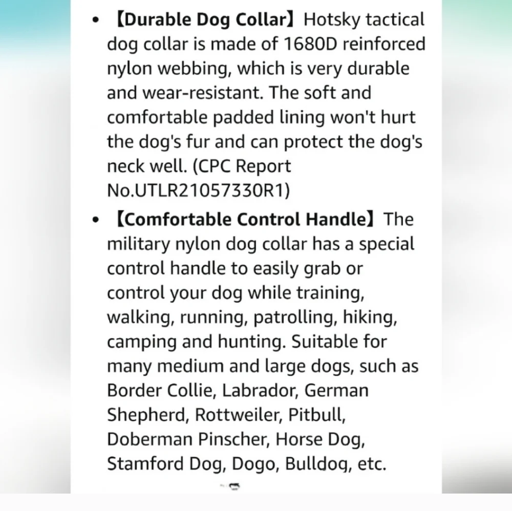 Tactical dog collar